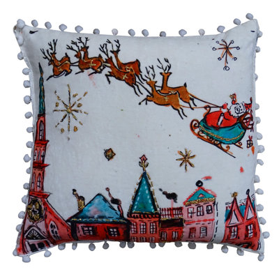  Housse de coussin Christmas Santa Ride