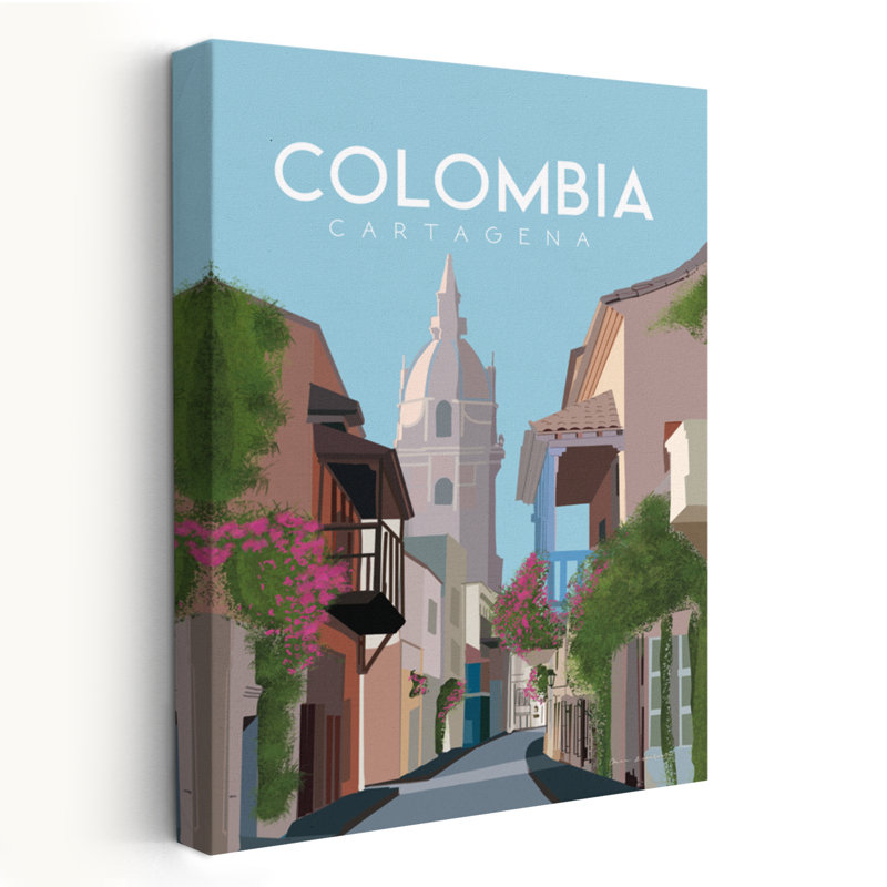 Colombie - aventure, publicité, pays, impression, H 36 po x l 24 po