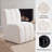 Channelle 20.4" Wide Modern Bouclé Upholstered Rolling Dining Chairs