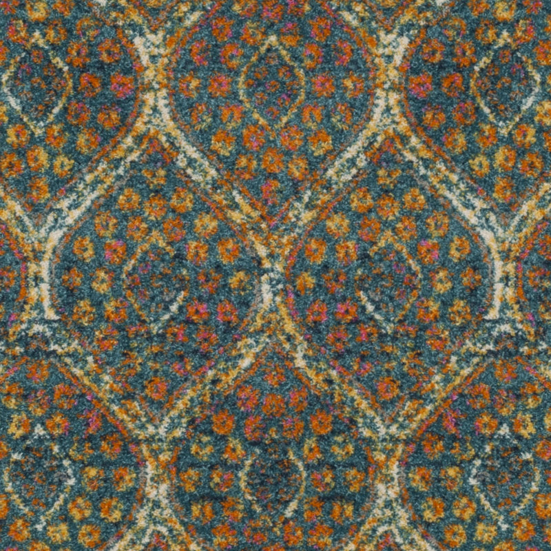 Christa Geometric Blue Area Rug, Rectangle 5'1" x 7'6"