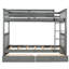 Lit superposé Twintwin avec deux tiroirs de rangement - Gris pour une configuration de chambre à coucher polyvalente Essential