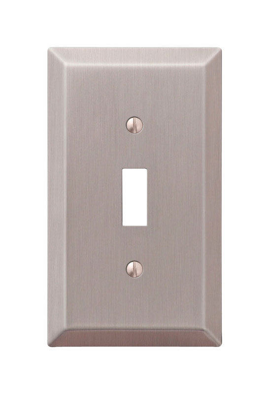 Amerelle Brushed Nickel 1-Gang Toggle Wall Plate
