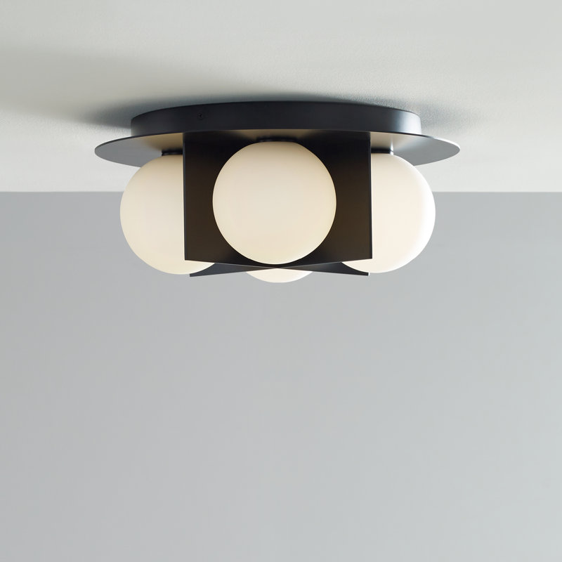 Orbel 4 - Light Flush Mount, Black, Yes