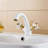 Juno White Crystal Double Handle Bathroom Sink Faucet – Elegant Brass & Crystal Design