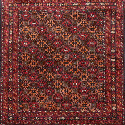 Tapis rouge à motif sud-ouest