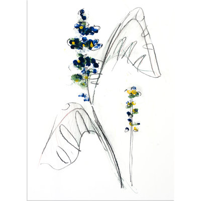 «Leaf and Flower 1» par Robert Robinson - peinture sur toile tendue