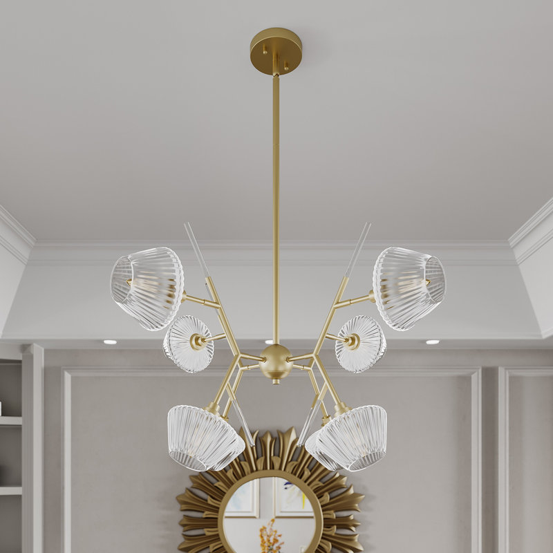 Lustre empire doré à 8 lumières Virat