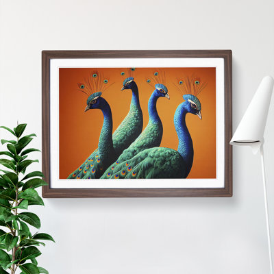 Four Peacocks - Single Picture Frame Print