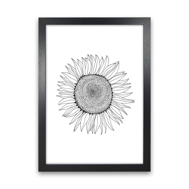 Sunflower by Carissa Tanton - Print, 46cm H x 34cm W x 3cm D, Black Framed