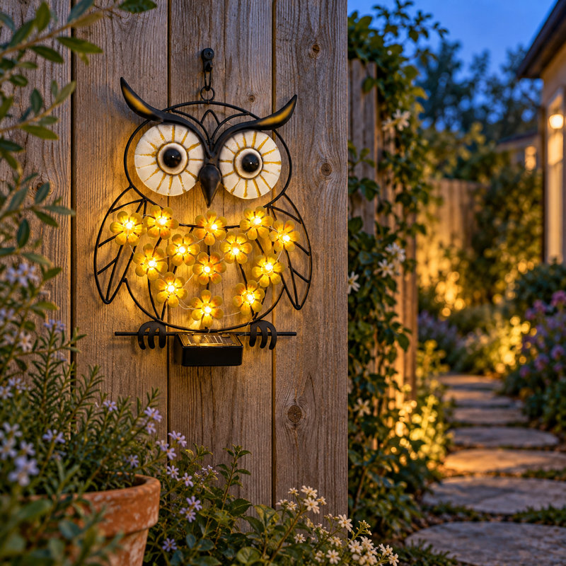 Iron Solar Powered Wall Light
