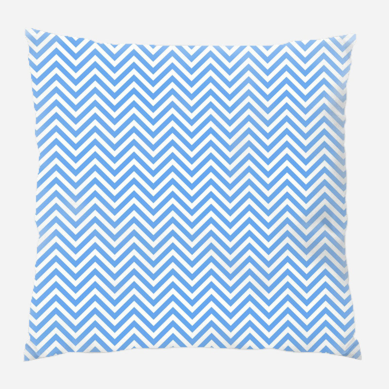 Coussin abstrait, Bleu / blanc