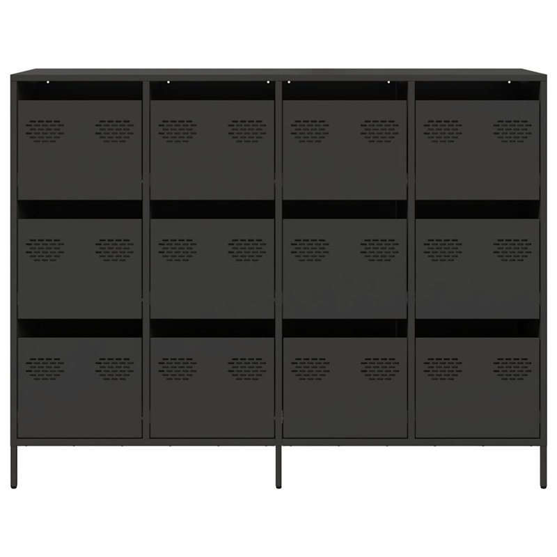 Sideboard 135X39x103.5 Cm Cold-Rolled Steel, Black