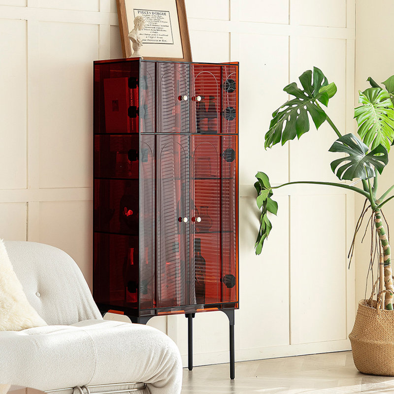 Armoire d'appoint en acrylique Light Luxury, Ambre