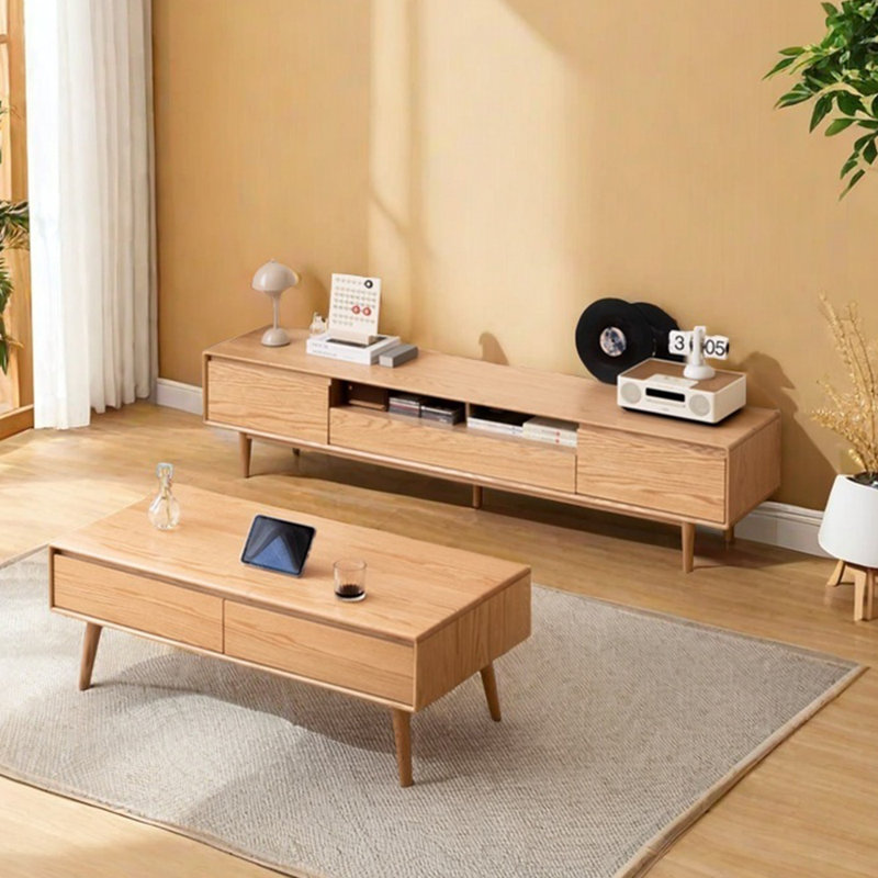 Combinaison meuble télé et table à bûches
