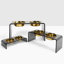 Acrylic Double Bowl Elevated Pet Feeder-146221154