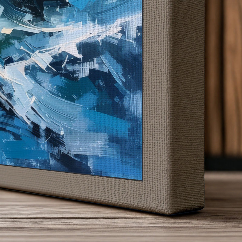 Light Breaking Through Coastal - Wrapped Canvas, 24x16 - 61.0 x 40.6 cm, Taupe Border