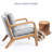 Cloud Comfort Cushion with Wooden Armrest Accent Chair-878953887