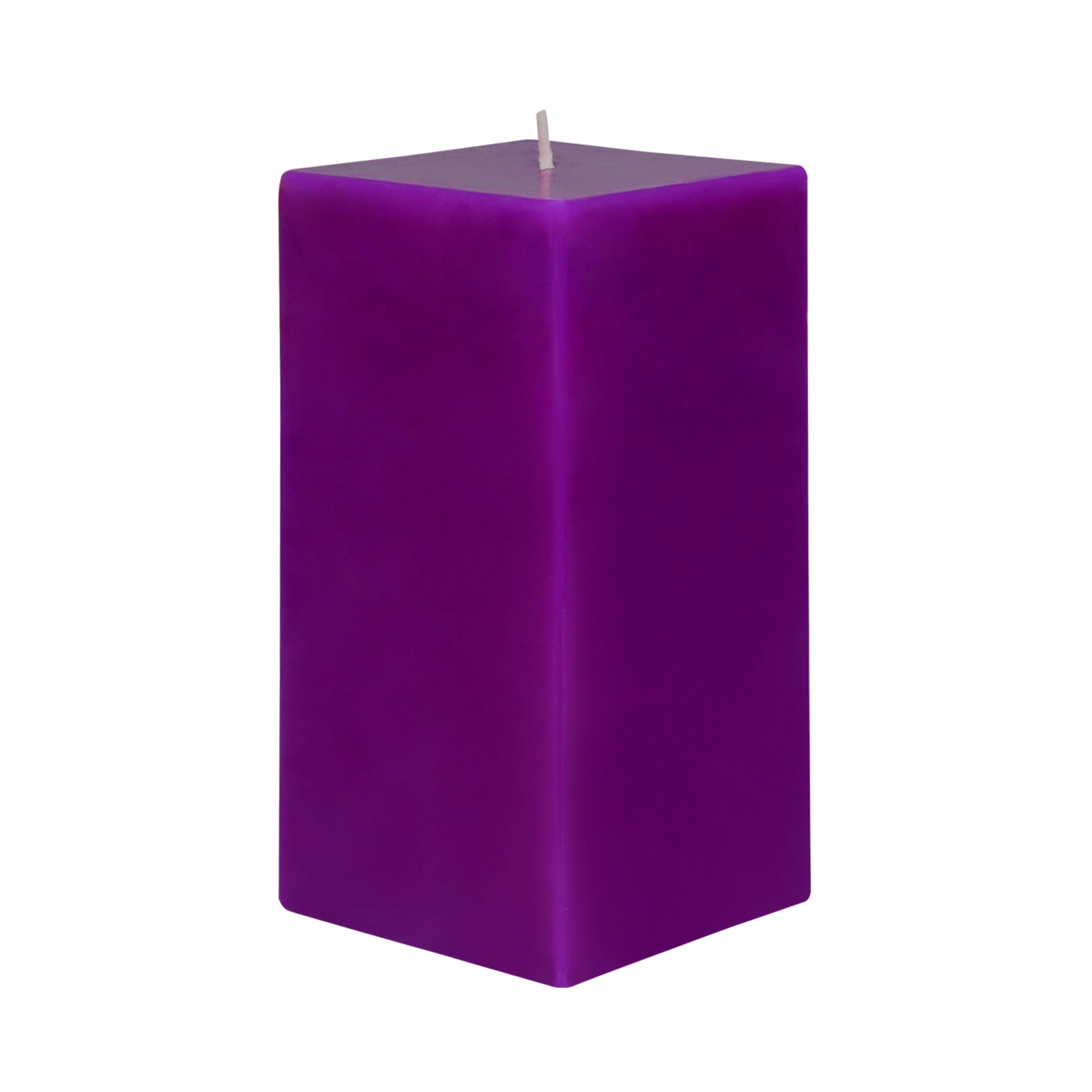Citronella Pillar Candle, 6" H x 3" W x 3" D, Purple, Set of 12