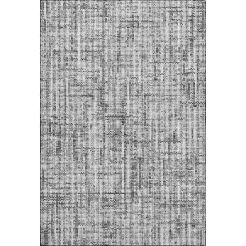 Premium Machine Washable Mayfield AMF2130 Striped Rug, Gray, 3' x 5'