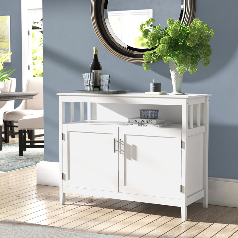 Table buffet en bois Bellbrook, Blanc