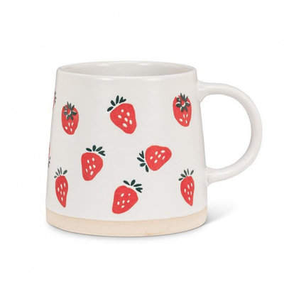 Wide Base With Strawberries Mug