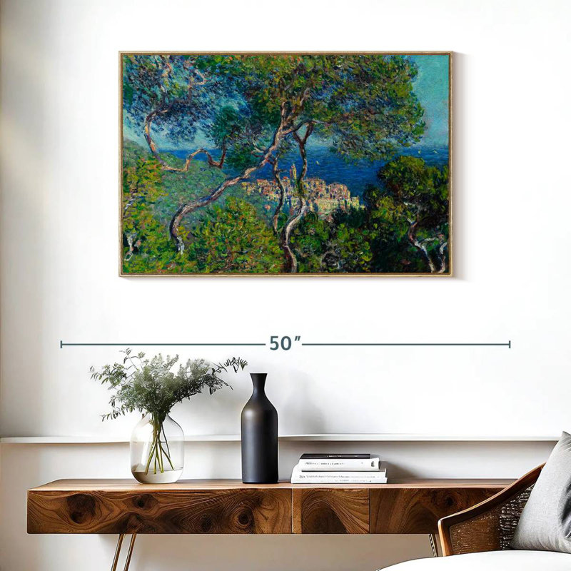 Bordviera 1884, Cadre flottant en bois naturel, 37 po x 25 po
