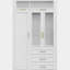 Armoire penderie 4 portes avec DEL et 3 tiroirs