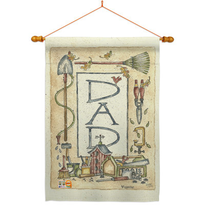 Bordure en polyester à 2 faces 40 x 28 po Dad Ensemble de drapeaux