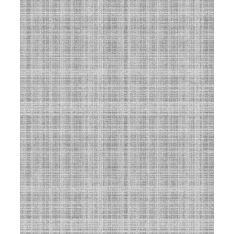 Rouleau de papier peint L 33 pi x l 20,5 po Metall Crosshatch Linen, Argent métallique