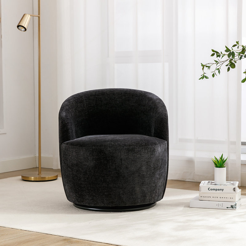 Swivel Accent Armchair Barrel Chair With Premium Materials And 360° Rotation, Ideal For Various Indoor Spaces And Comfortable Seating