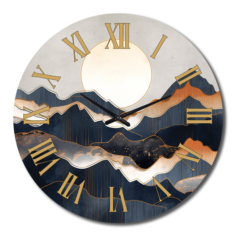 Horloge murale en métal, Très grand, Horizons audacieux II