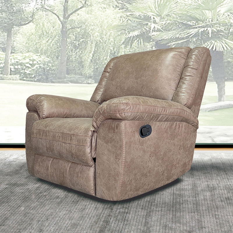 Fauteuil inclinable berçant de 46,4 po, brun