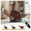 Brown Fabric Power Lift Recliner Chair with Heat and Massage Functions