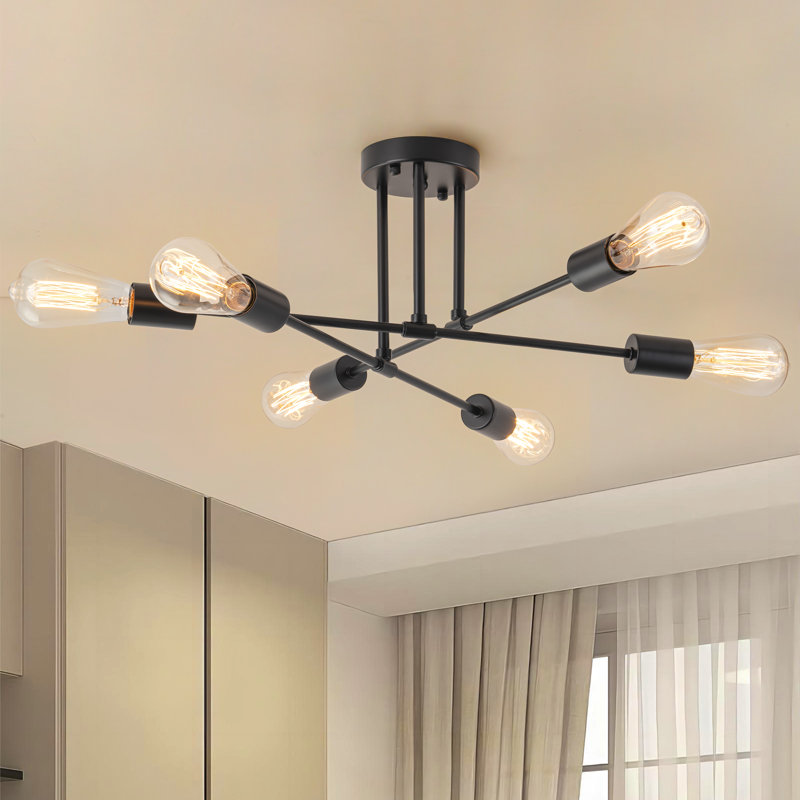 Luminaire linéaire moderne 6 lumières Spoutnik