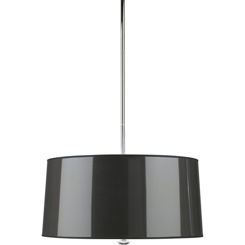 Penelope 3 - Light Drum Chandelier, Black Ceramik Parchment
