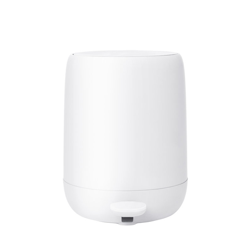 SONO Step On Trash Can, White, 0.8 gal