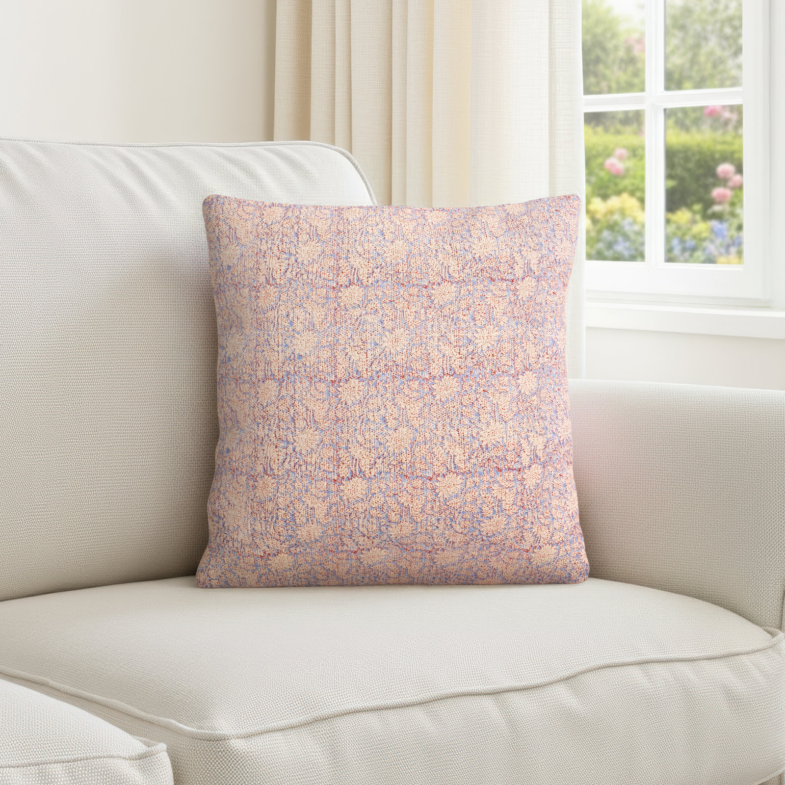 Marine Cotton Throw Pillow, 18" x 18"