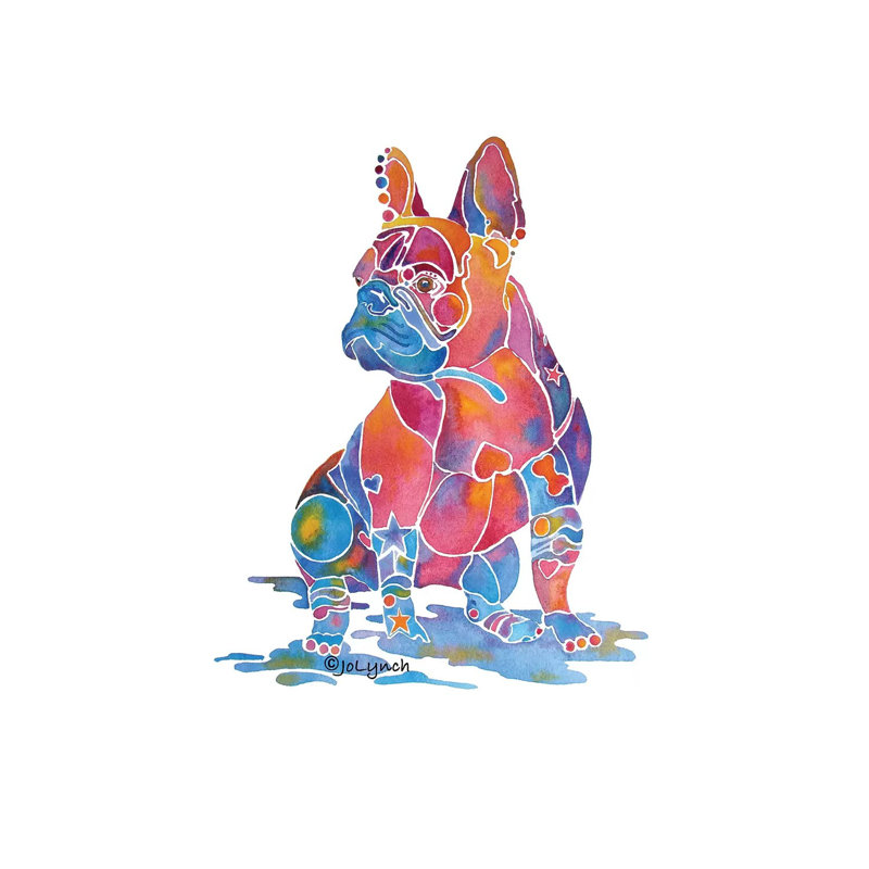 French Bulldog Louise by Jo Lynch - Wrapped Canvas Gallery-Wrapped Canvas Giclée, 66.04 cm H x 45.72 cm W x 3.175 cm D