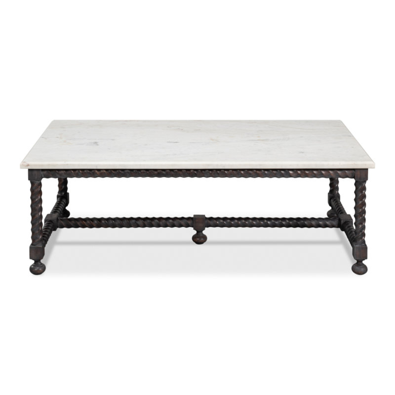 Barley Glass Top Single Coffee Table