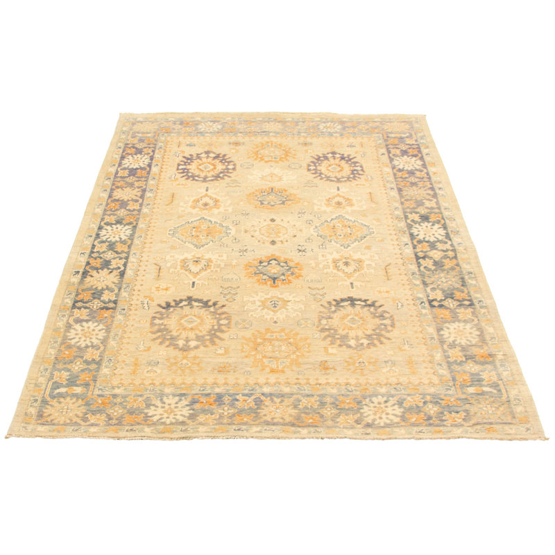 Tapis intérieur en laine 6 pi 4 po x 8 pi 8 po à la main one-of-kind-noué la 2010 ushak Gotar