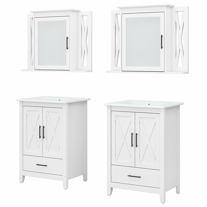 Edion 24.21'' Double Bathroom Vanity with Ceramic Top