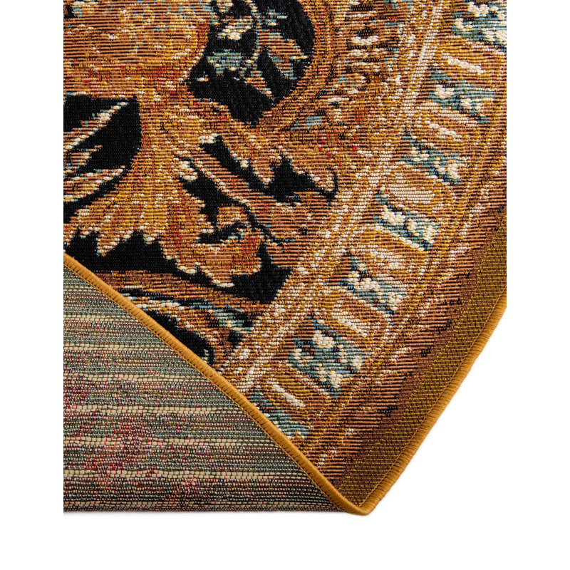 Indoor/Outdoor Traditional Area Rug, Round 7'10"