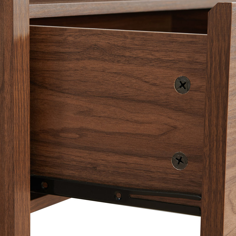 Console moderne 45 po avec 2 tiroirs Dulane, Brown, 45''