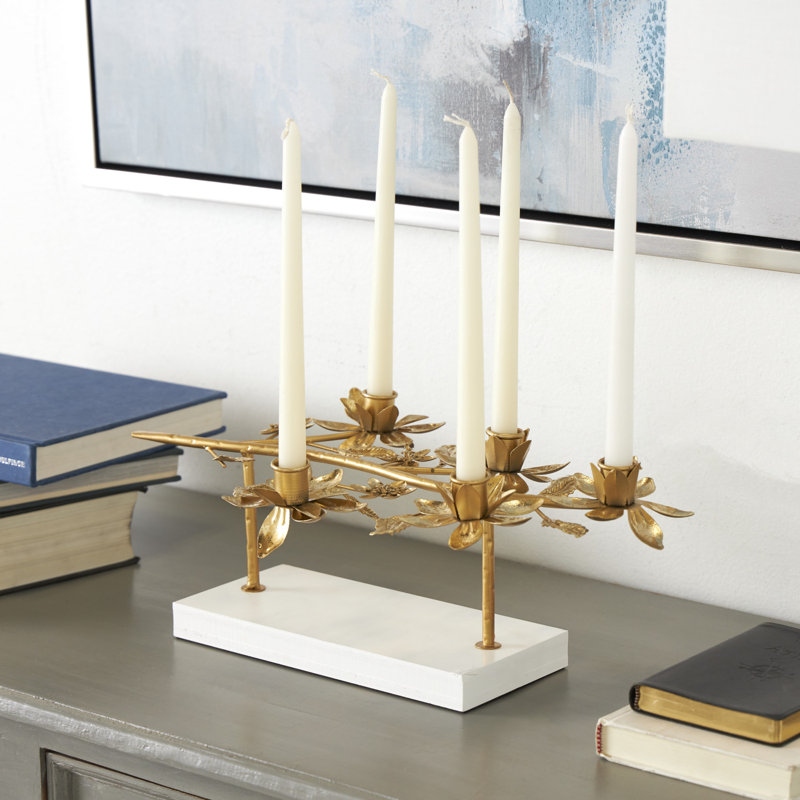 Candélabre de table en fer 7,05 po H
