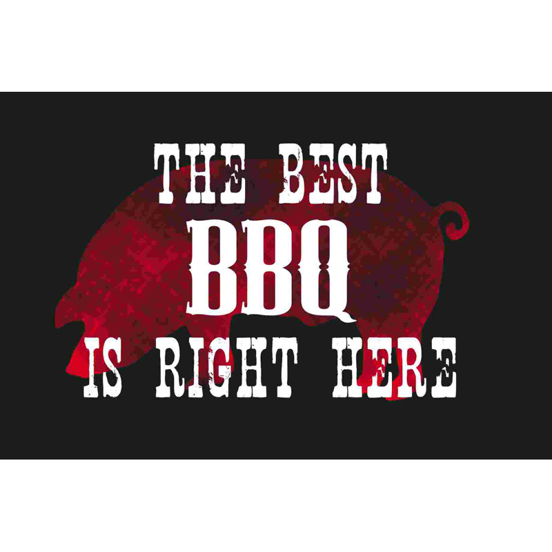 «Best BBQ», art textuel sur toile tendue, H 8 po x l 12 po