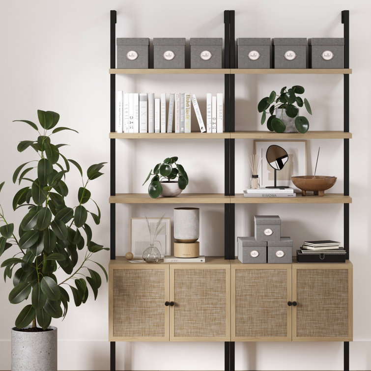 Theo 2-Piece Ladder Storage Bookcase Set
