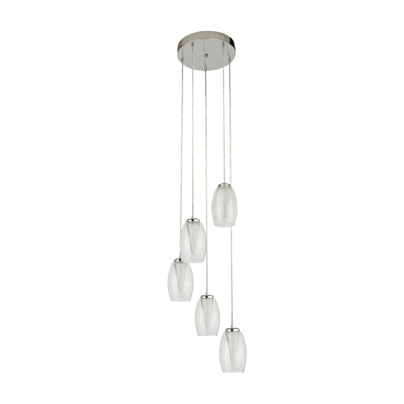 Ruari 5-Light Cluster Chandelier, Clear
