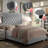 Linen Fabric Upholstered Bed Frame with Adjustable Headboard/Chesterfield-Styled/Wood Slat Support-1212258582-1212258590