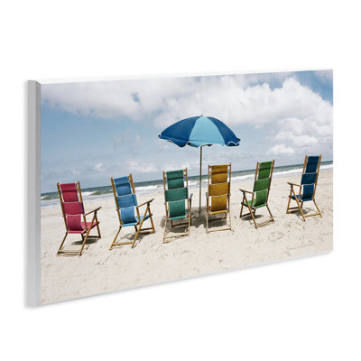 Colorful Beach Chairs Wall Plaque, design by Natalie Carpentieri