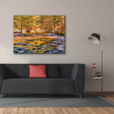 «Golden Hour River Reflection on Canvas» par Mark A Paulda, reproduction